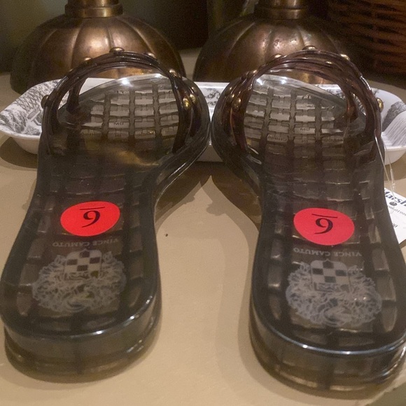 SALE $15 - NWTO Vince Caputo tortoiseshell jelly slides - Size 6 - Picture 6 of 9